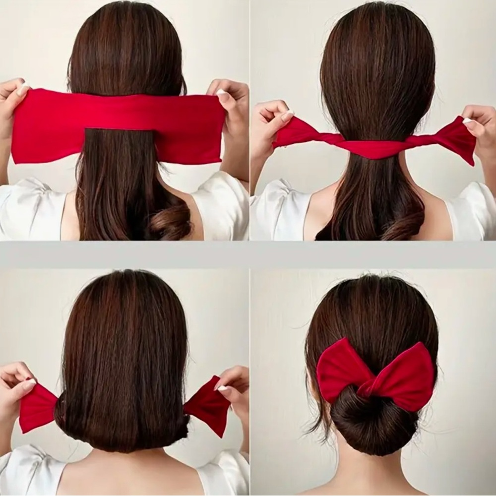 NEW Elegant Bowknot Hair Bun Maker